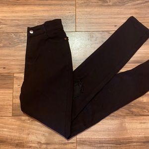 High rise Fashion nova black distressed jeggings
